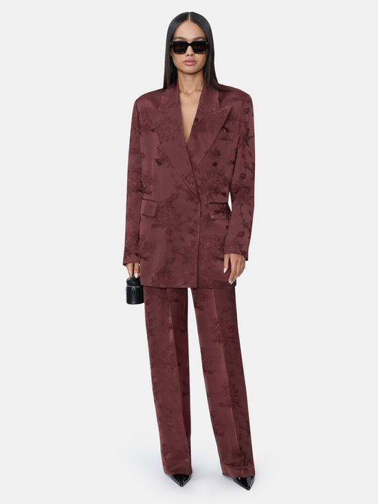 WOMEN - WOMEN'S FLORAL DOUBLE PLEATED PANT - Tobacco - AMIRI