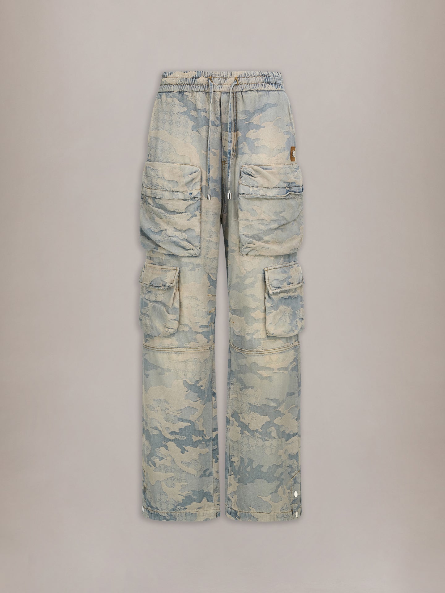 CAMO JACQUARD BAGGY CARGO JEAN - Camo Indigo - AMIRI