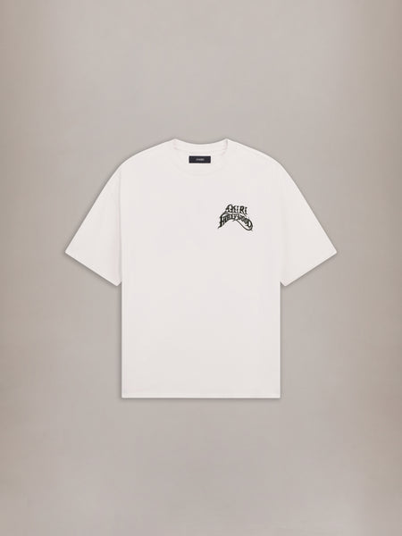 AMIRI HOLLYWOOD LIGHTWEIGHT JERSEY SKATE TEE - Ivory