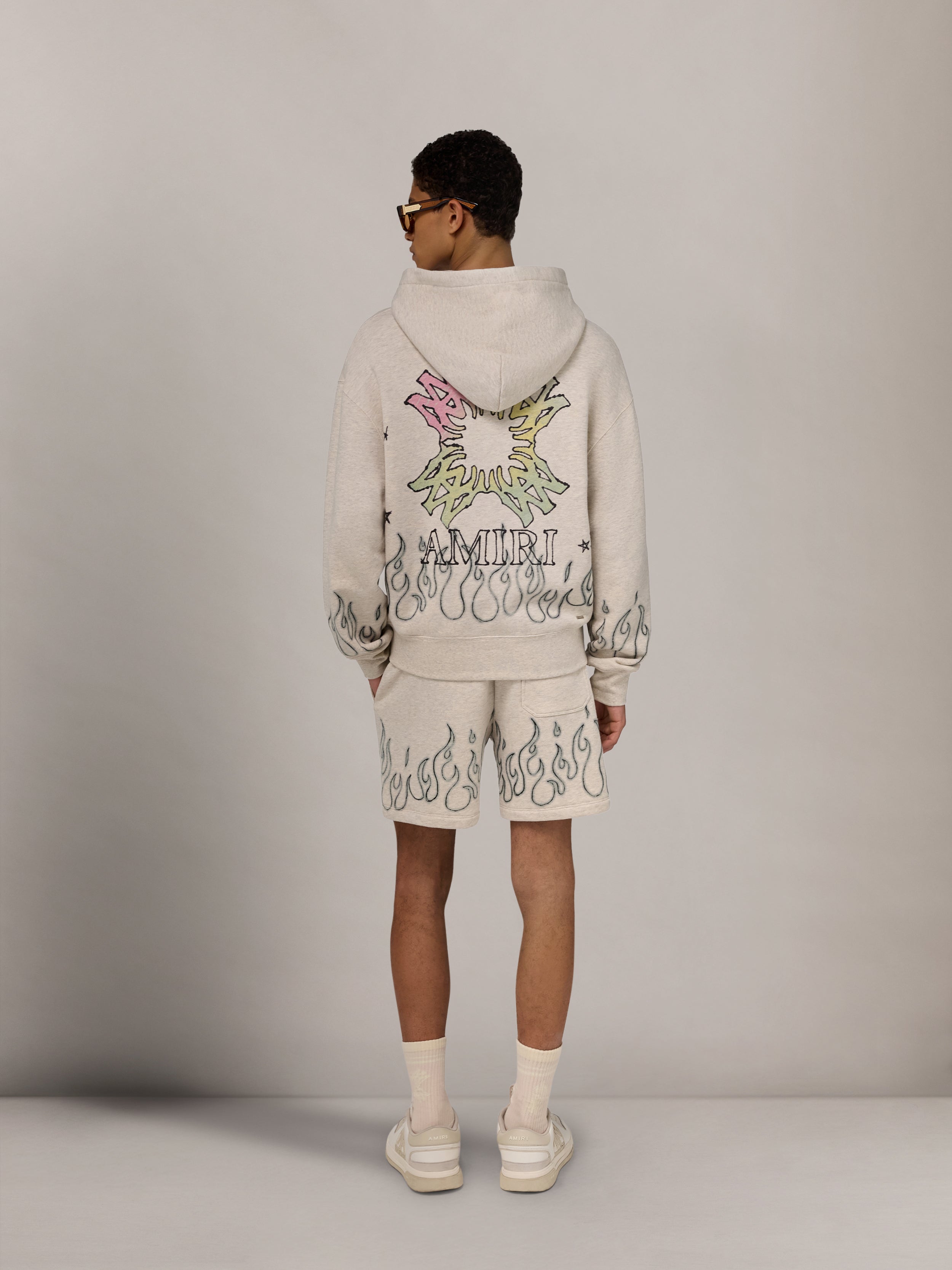MA QUAD FLAMES SWEATSHORT - Ivory – AMIRI