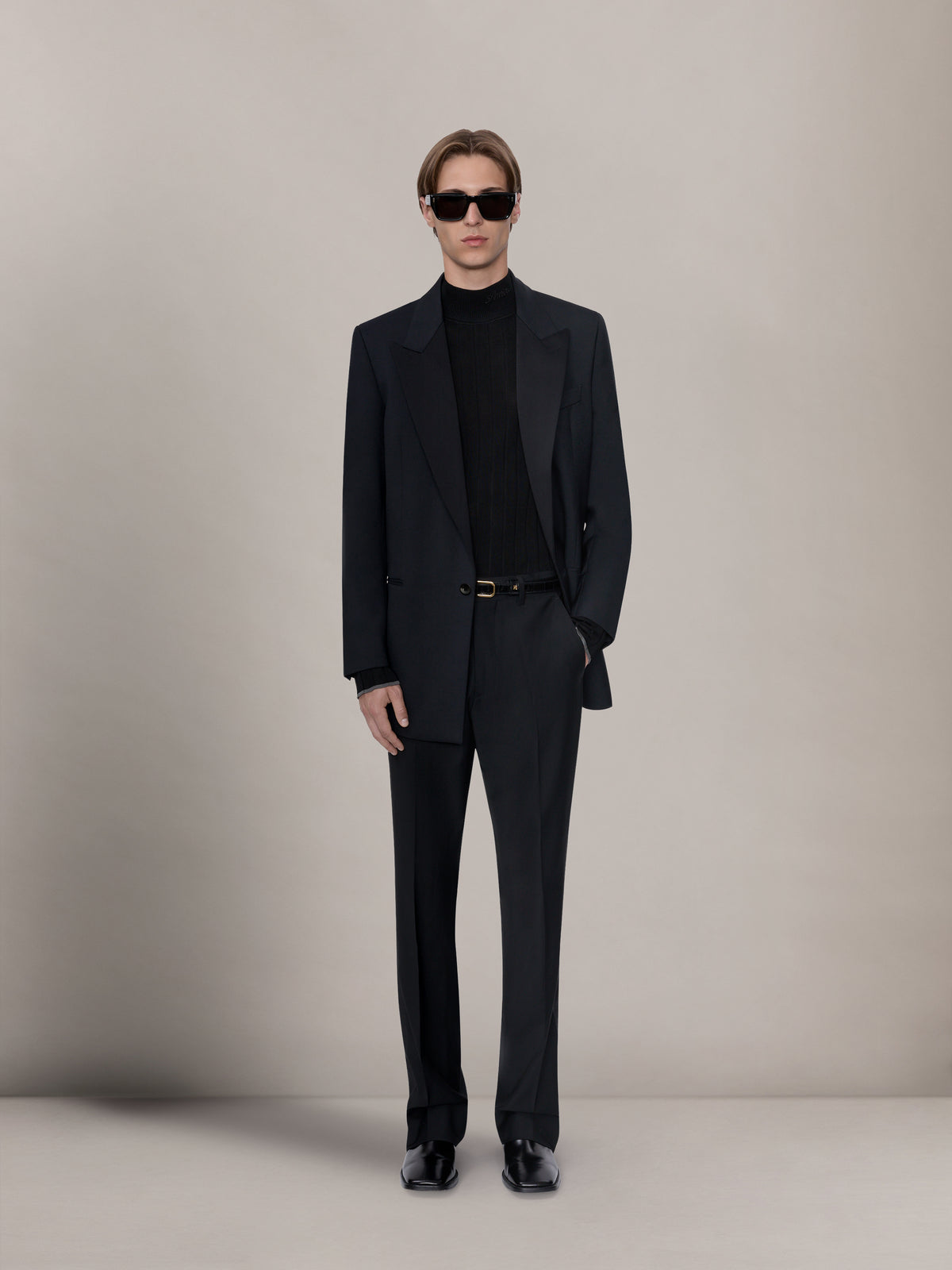 SINGLE-BREASTED TUXEDO JACKET - BLACK - AMIRI
