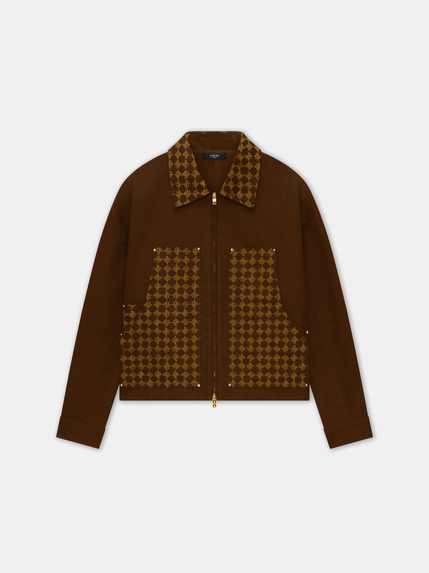 MA QUAD JACQUARD WORK JACKET - Dark Brown