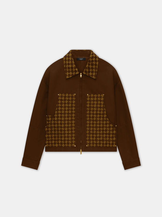 MA QUAD JACQUARD WORK JACKET - Dark Brown