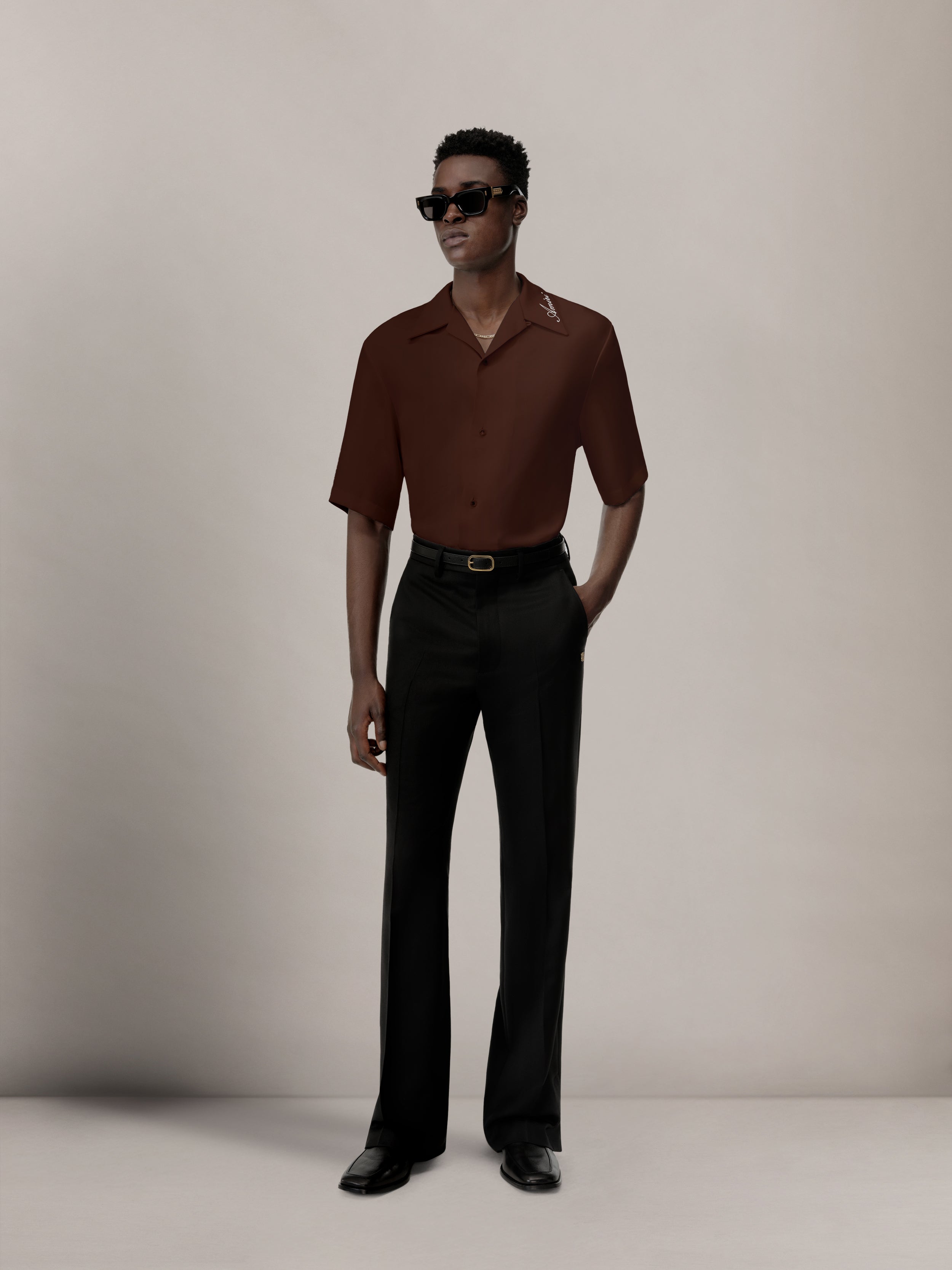 AMIRI CAMP SHIRT - Chocolate