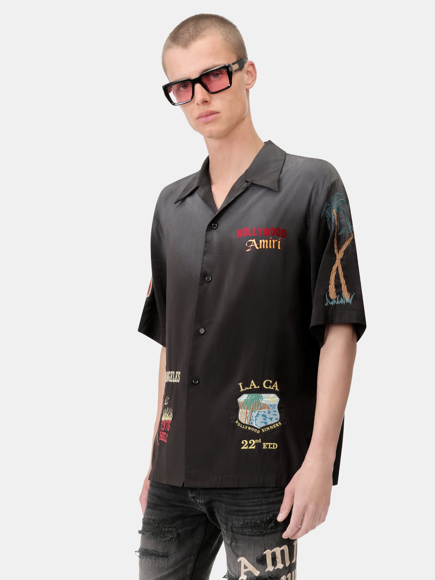 SINNERS CAMP SHIRT - Black - AMIRI