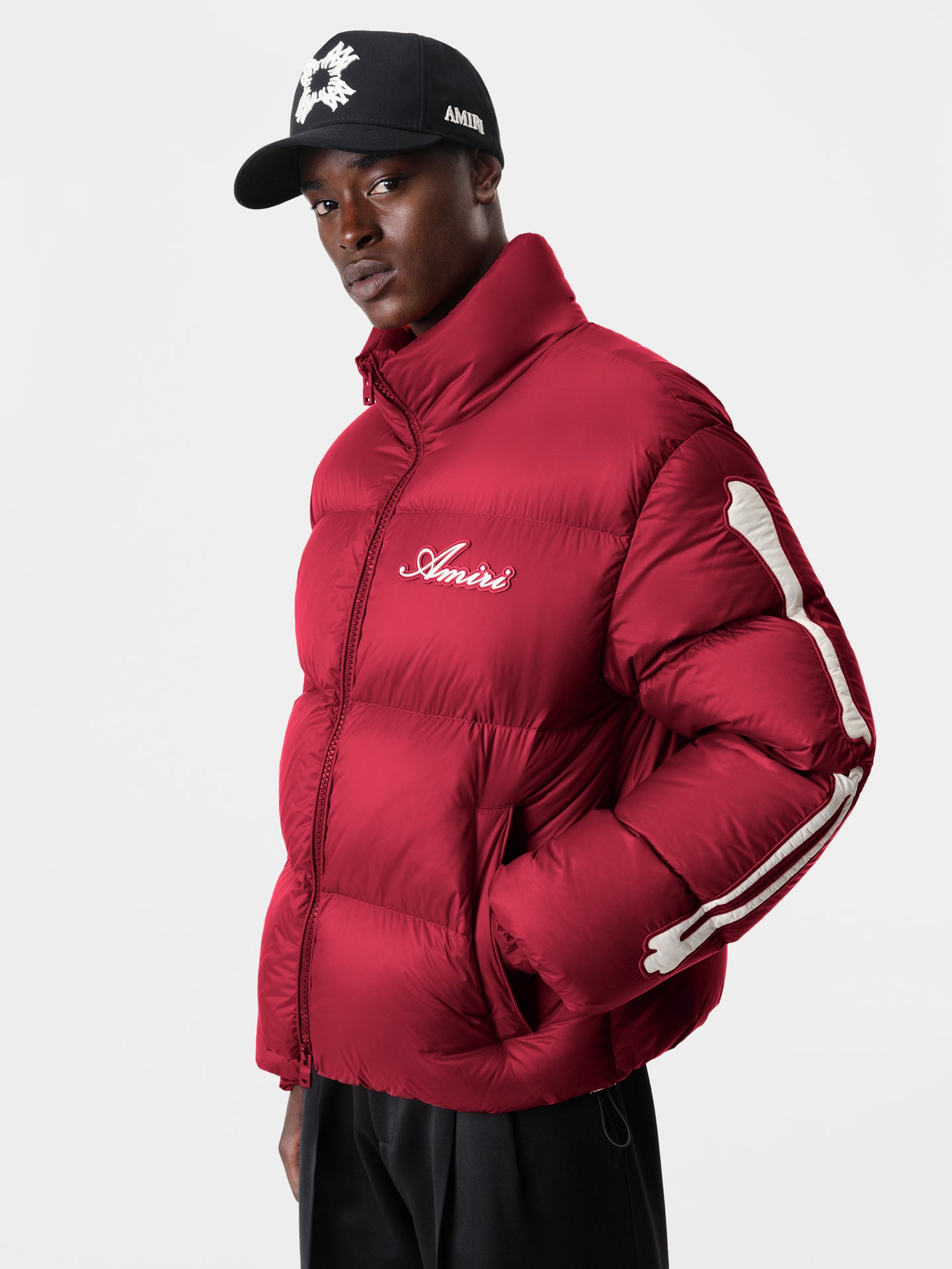 BONES DOWN JACKET - Deep Red