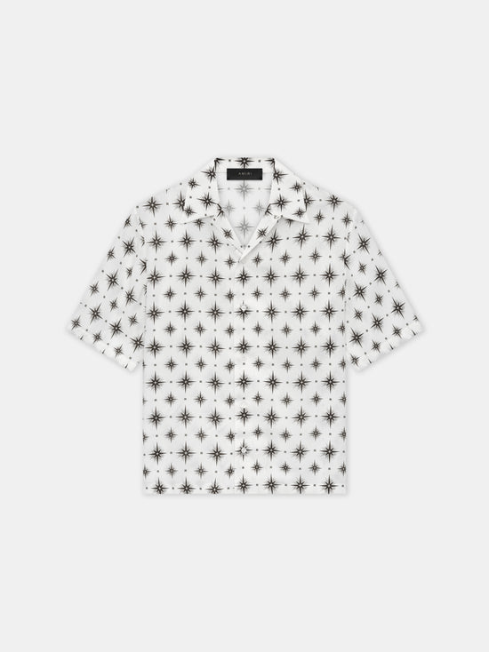 MICRO STARBURST CAMP SHIRT - Ivory