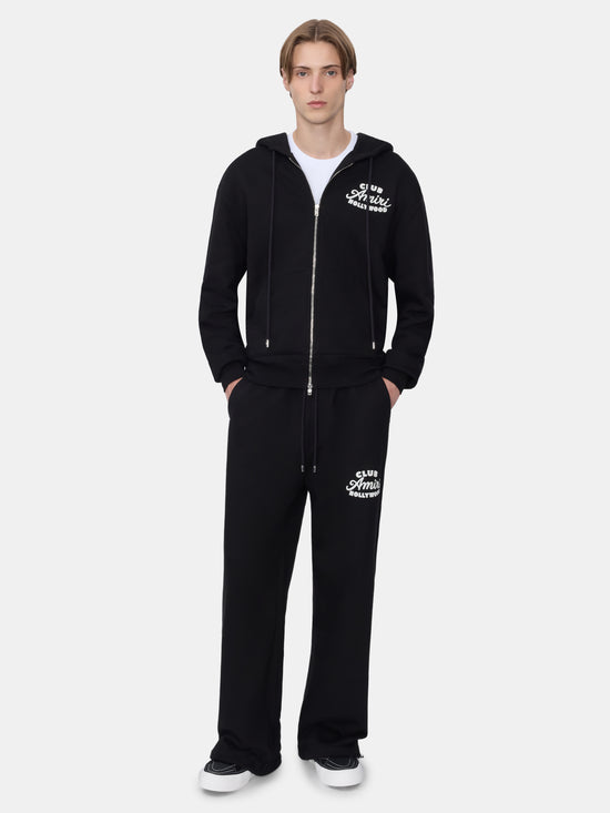 CLUB AMIRI ZIP HOODIE - BLACK - AMIRI