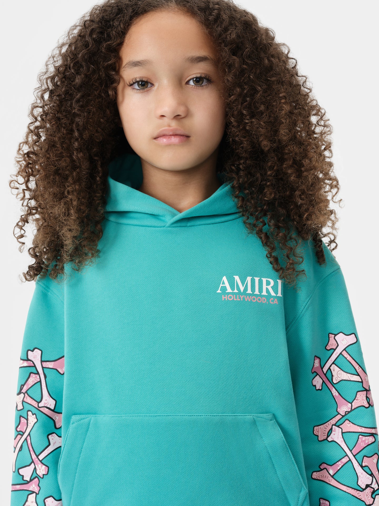 KIDS - KIDS' BANDANA BONES STACKED HOODIE - Sea Blue