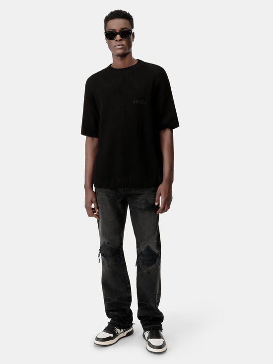 LEATHER STRAIGHT MX1 JEAN - Vintage Black - AMIRI