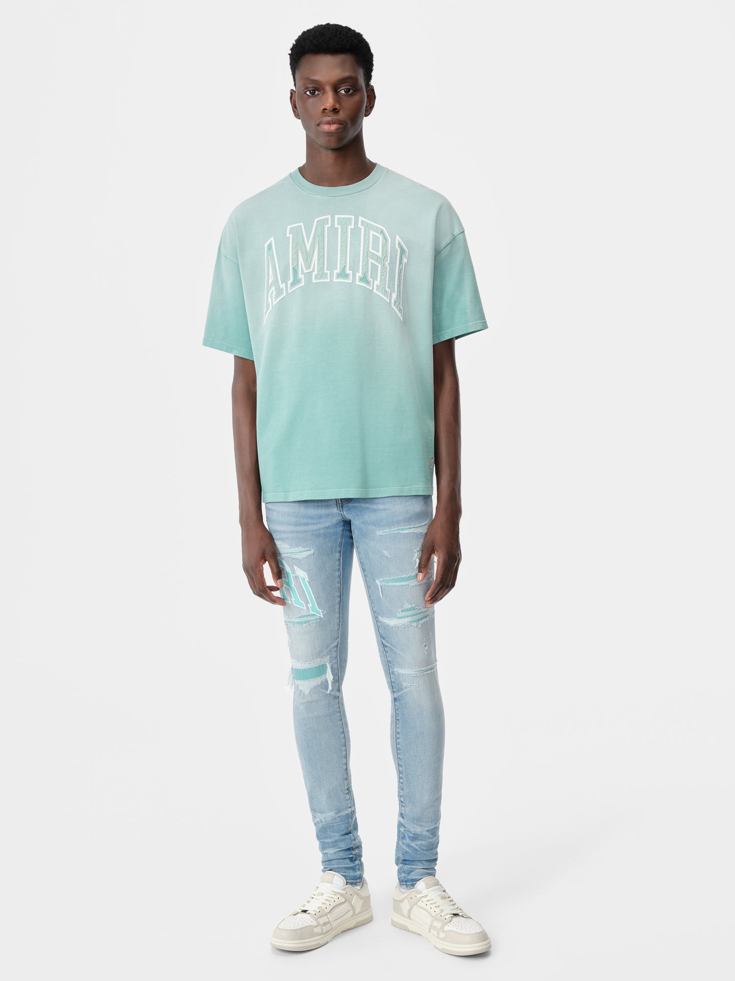 AMIRI VINTAGE OVERSIZED TEE - Sea Blue