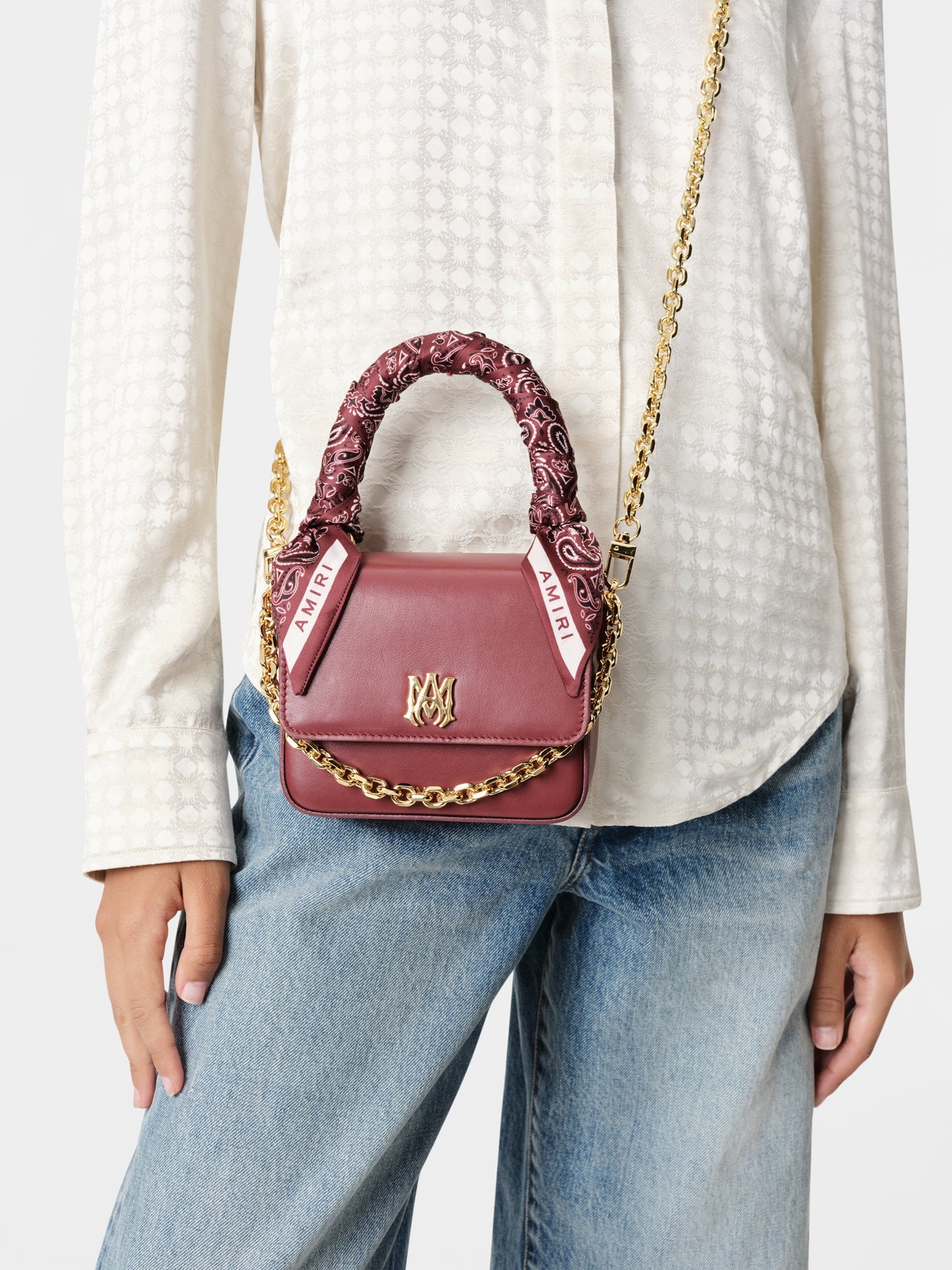 WOMEN - WOMEN'S MICRO MA BAG WITH CHAIN HANDLE - Burgundy