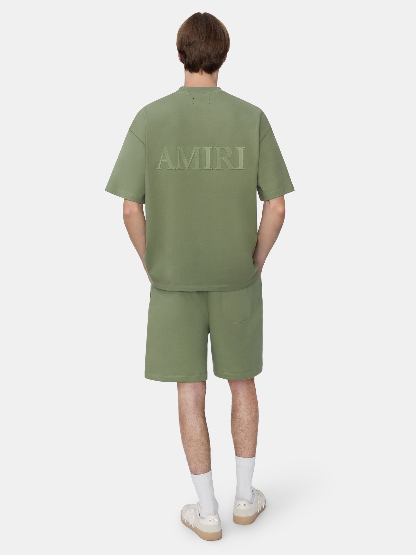 AMIRI EMBROIDERED SHORT - OLIVE - AMIRI