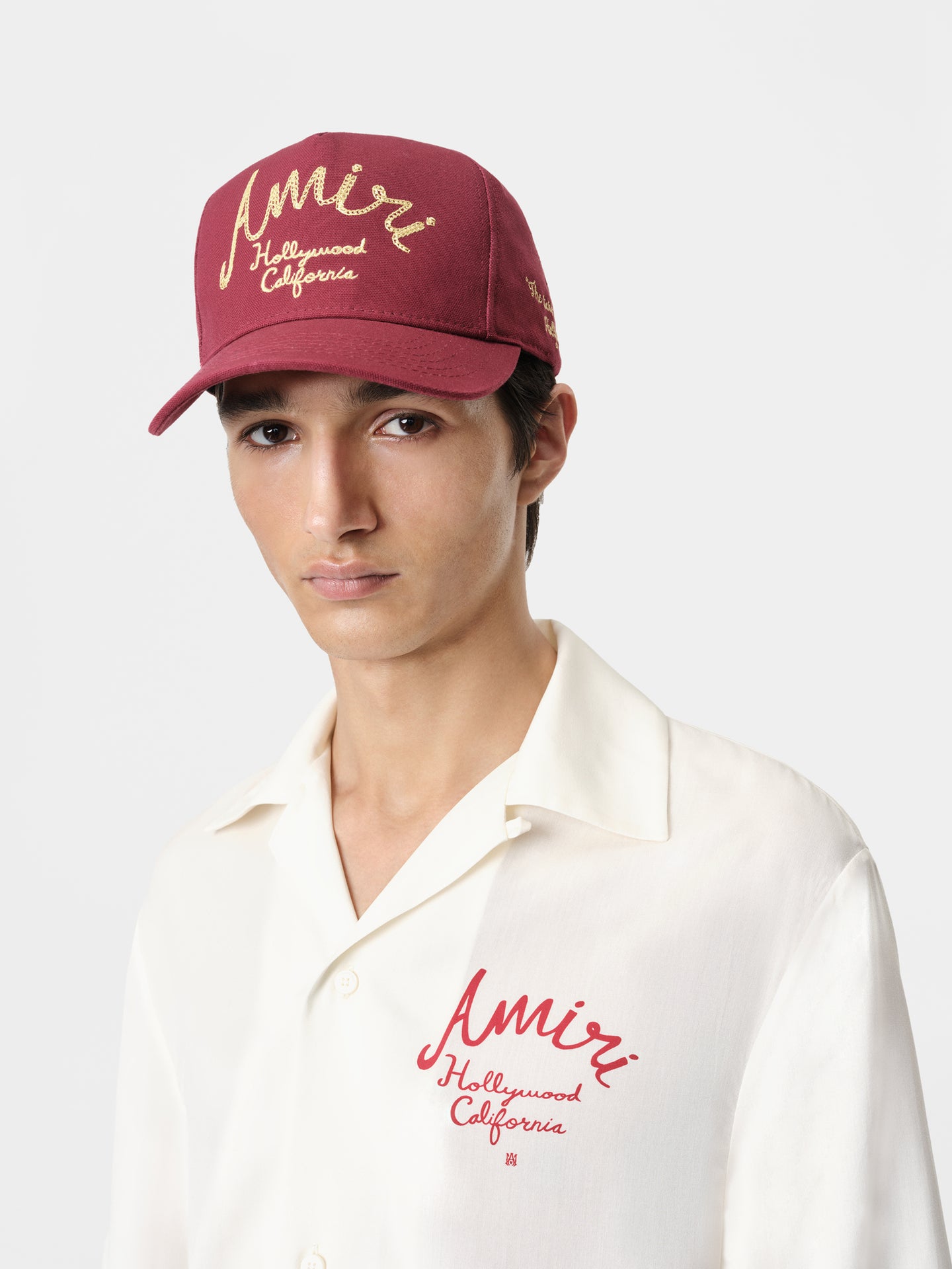 AMIRI HOLLYWOOD CANVAS HAT - Burgundy