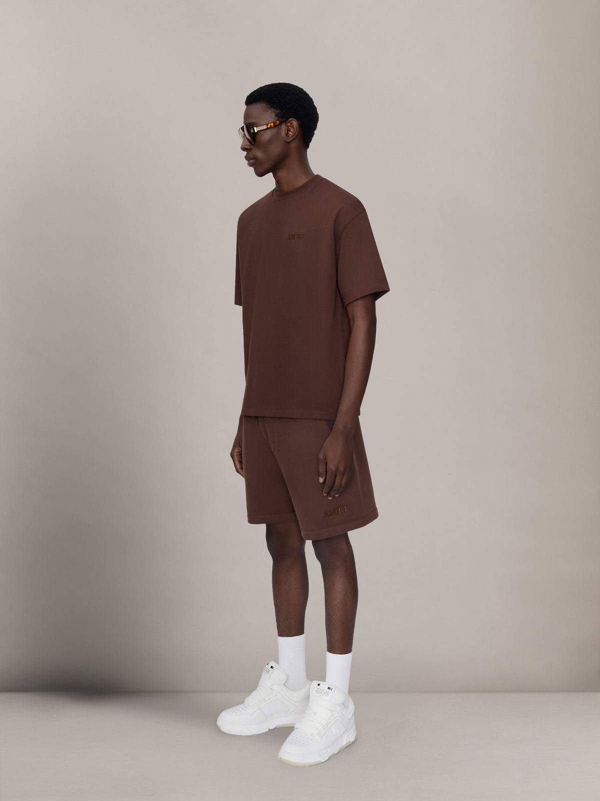 AMIRI EMBROIDERED SHORT - WALNUT BROWN - AMIRI