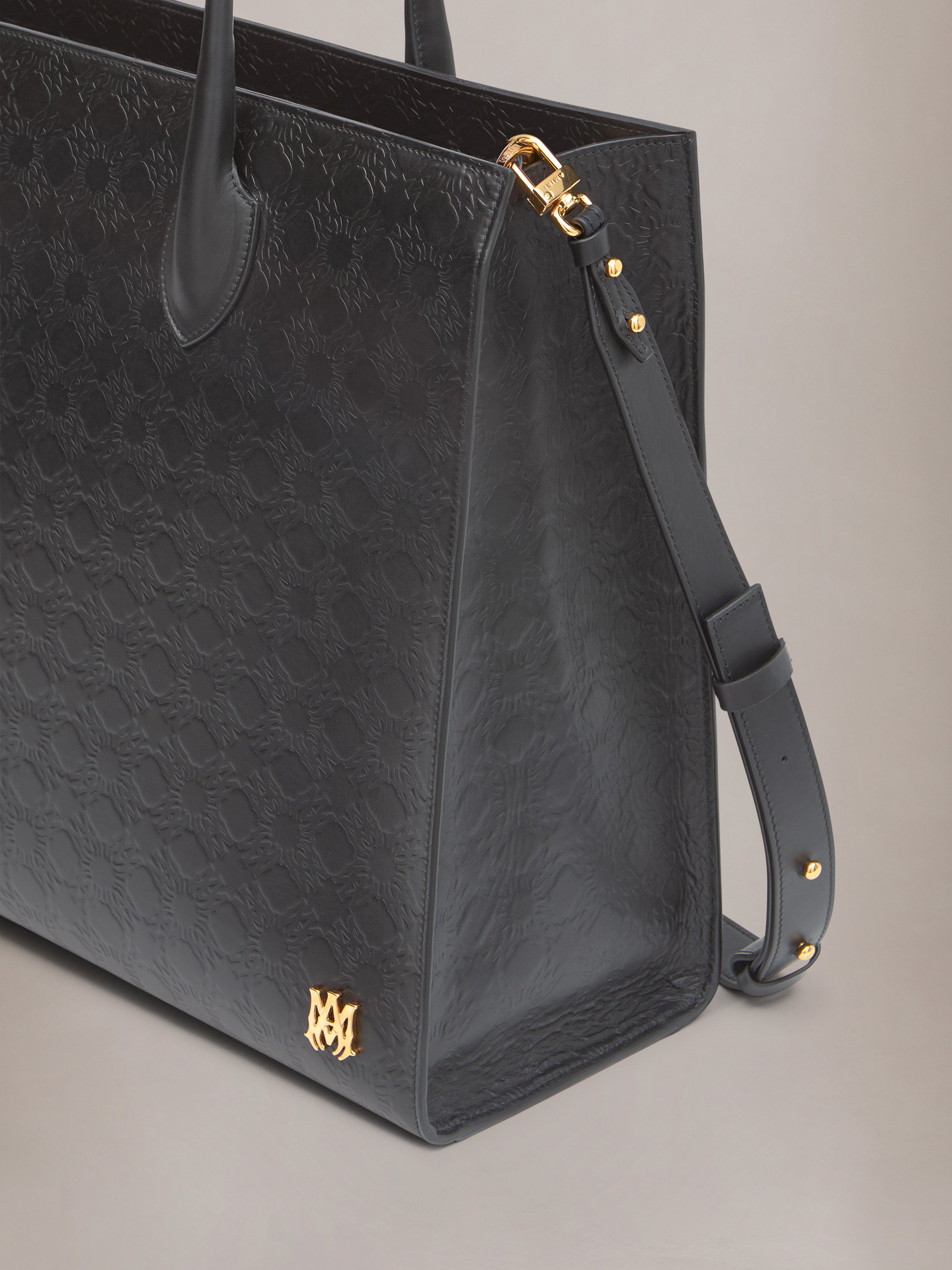 MA QUAD LEATHER SMALL TOTE - Black – AMIRI