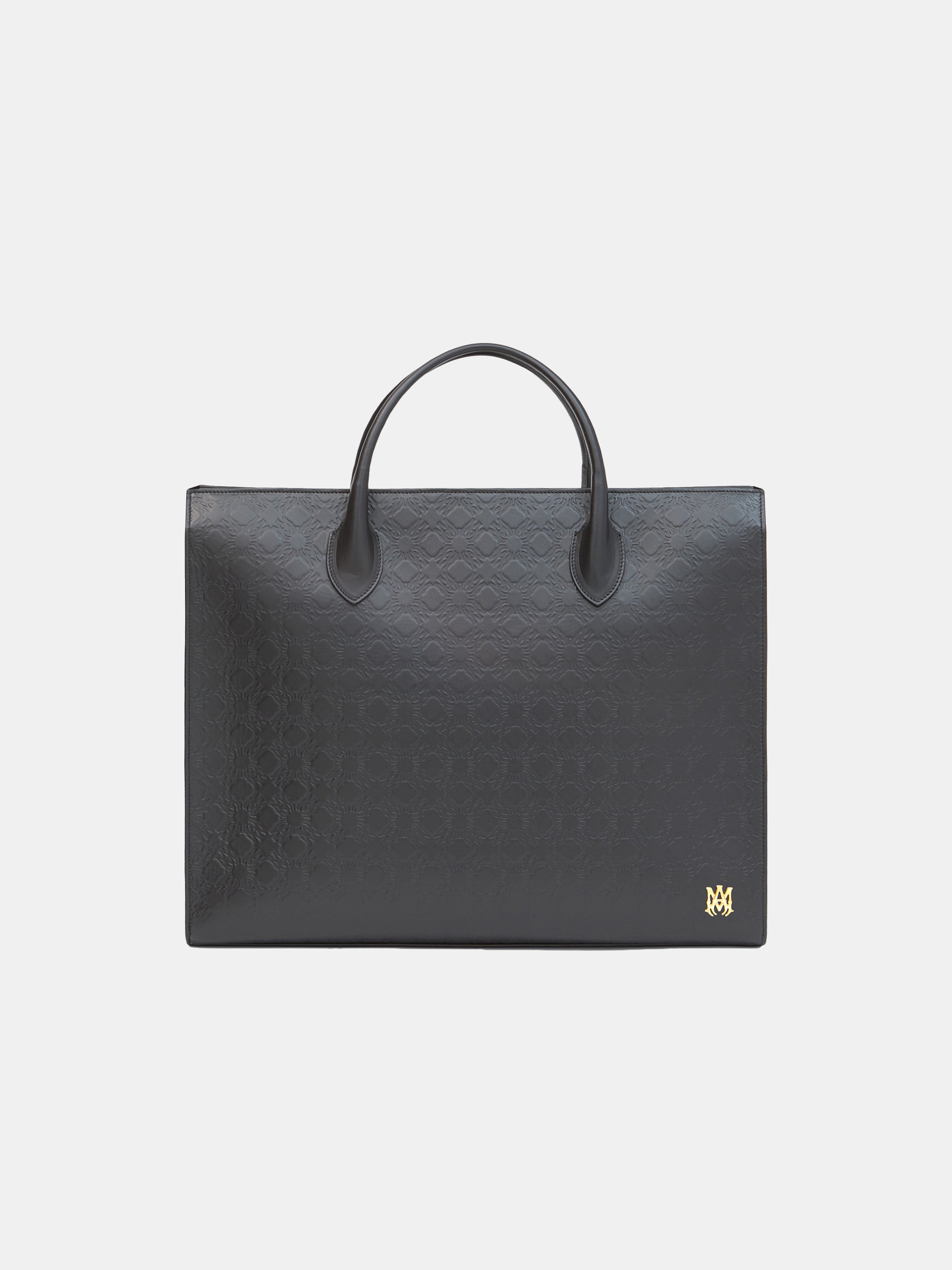 Product MA QUAD LEATHER SMALL TOTE - Black featured image