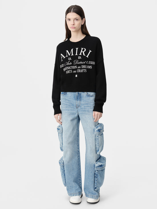 WOMEN - WOMEN'S AMIRI ARTS DISTRICT CREW - Black - AMIRI