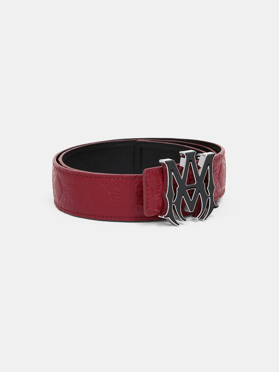 MA QUAD LEATHER 4CM BELT - Red Rose - AMIRI