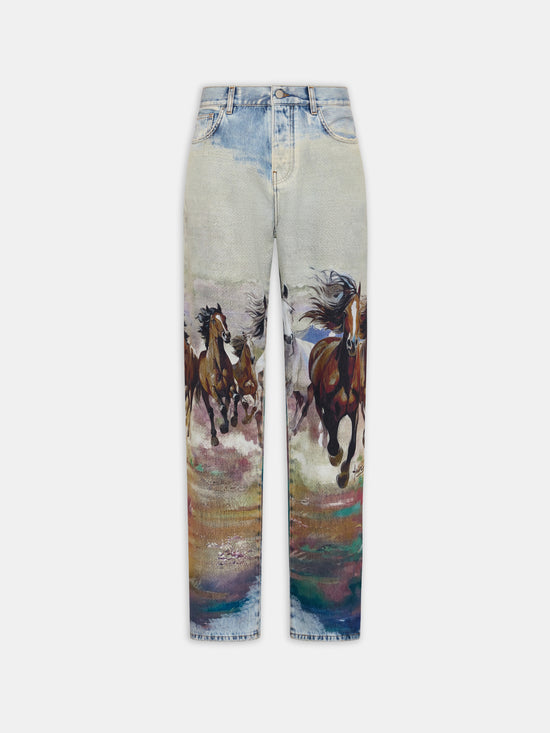 HORSES BAGGY JEAN - Cloud Blue - AMIRI