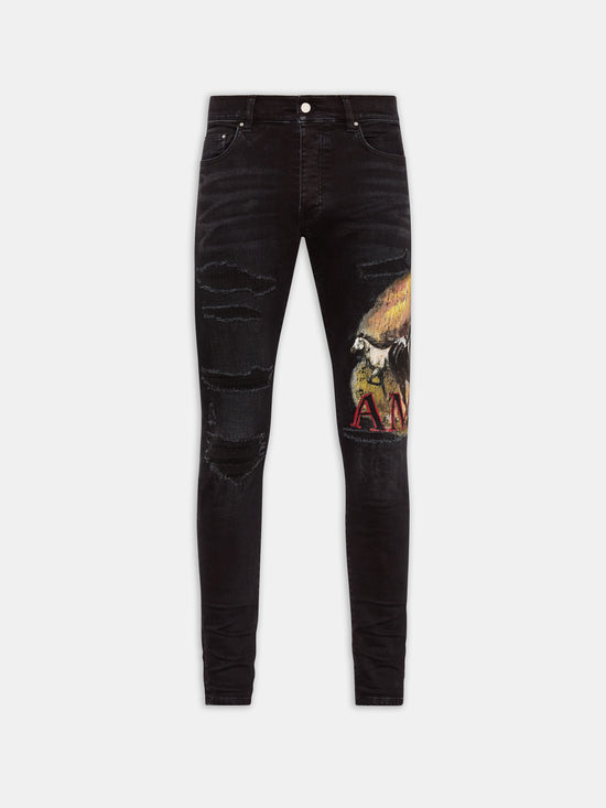 HORSE SKINNY JEAN - Vintage Black - AMIRI