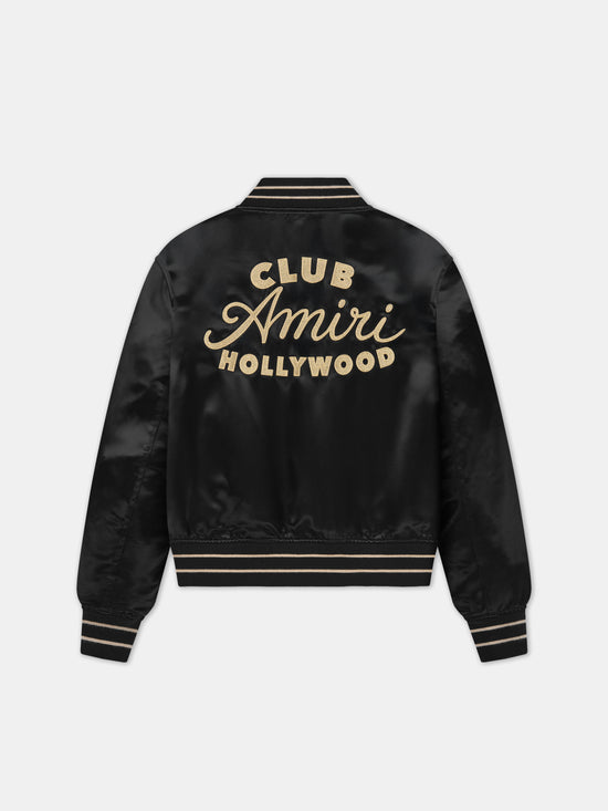 CLUB AMIRI SATIN JACKET - BLACK - AMIRI