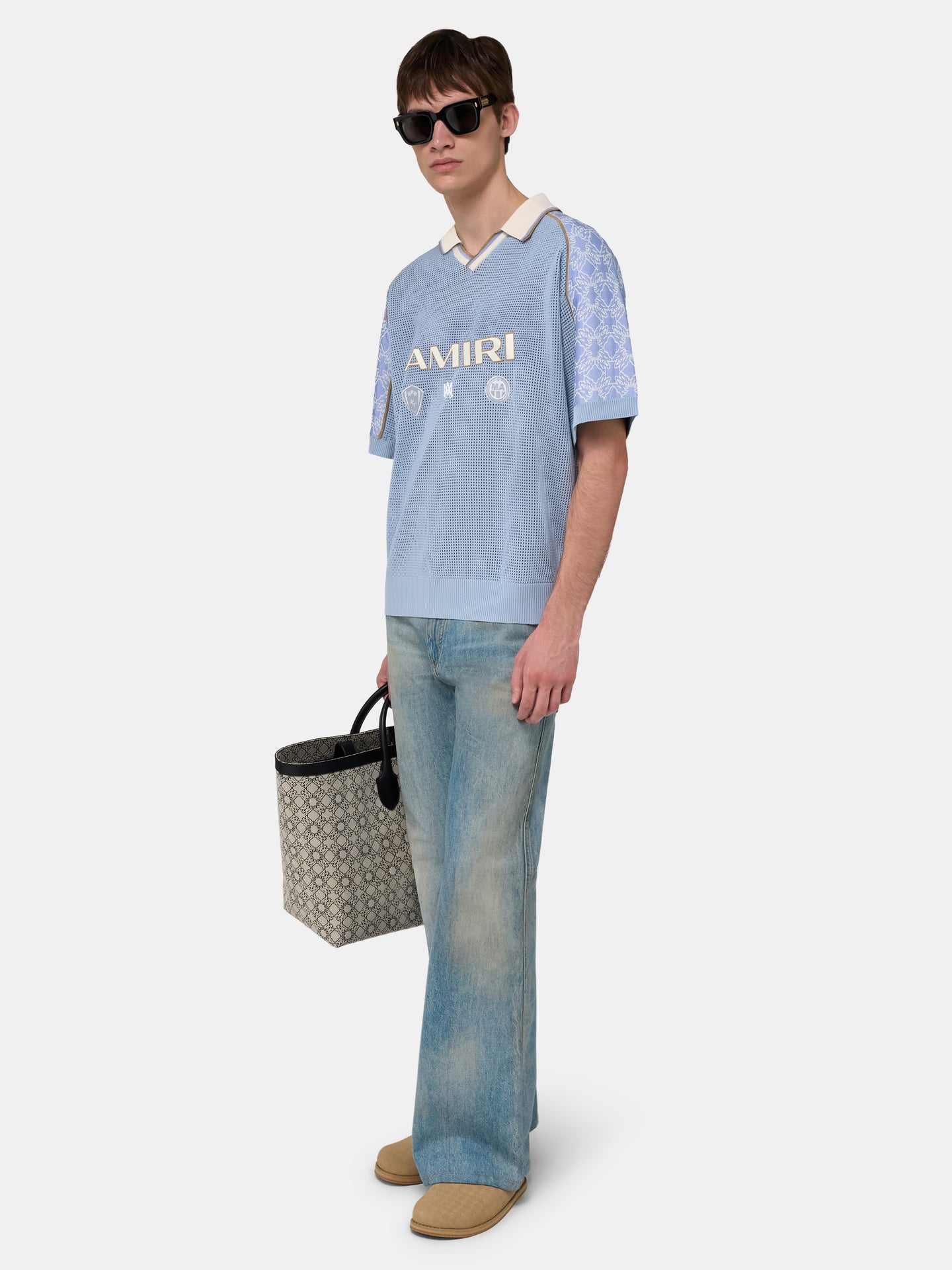 AMIRI SPORT MESH JERSEY - Sky - AMIRI