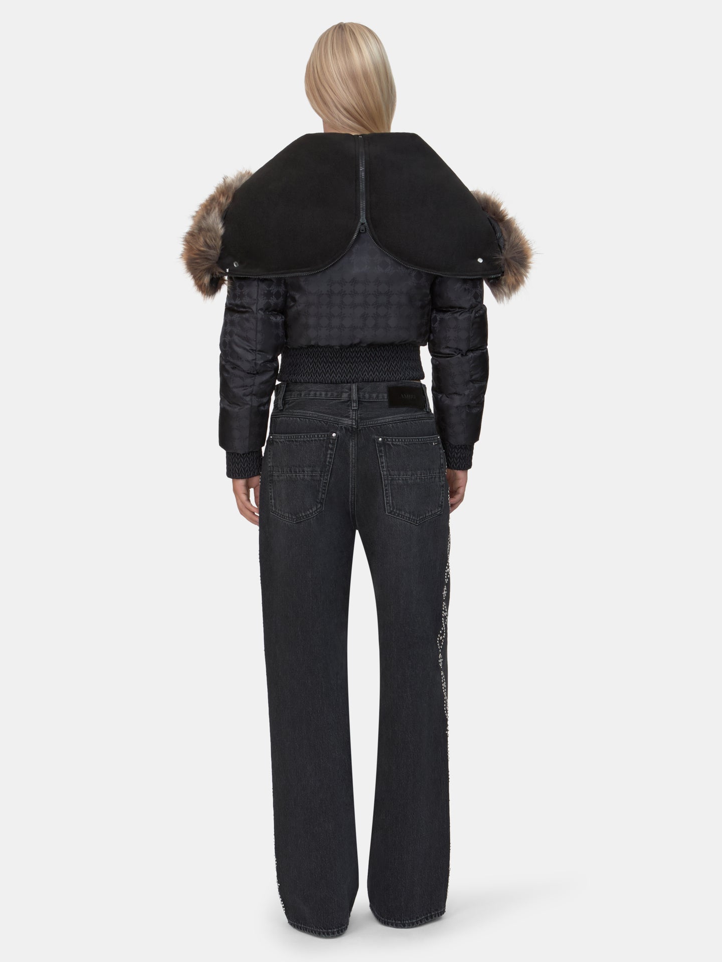 WOMEN - WOMEN'S STUD BAGGY JEAN - Retro Black