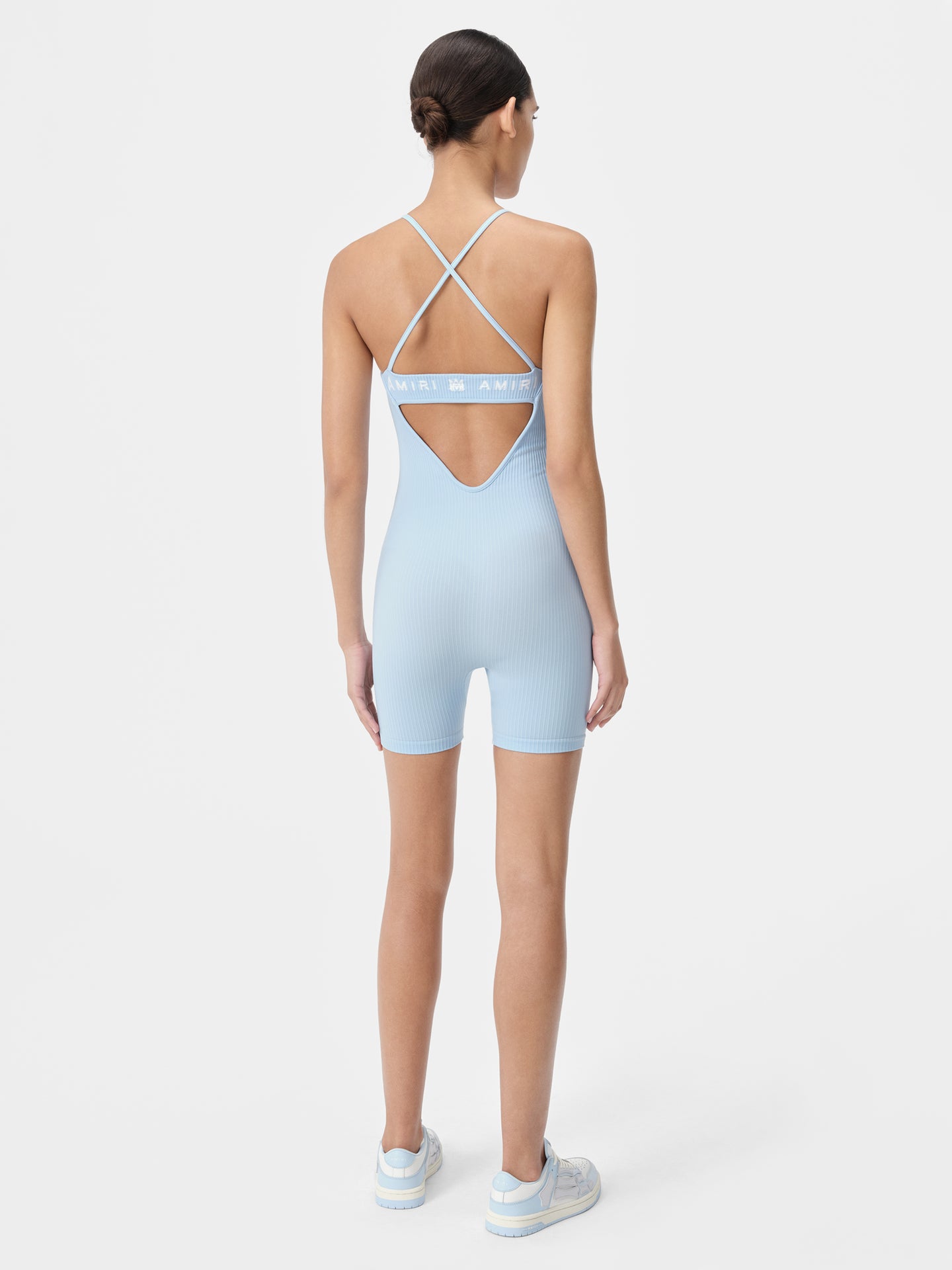 WOMEN - WOMEN'S MA RIBBED SEAMLESS ROMPER - Cerulean