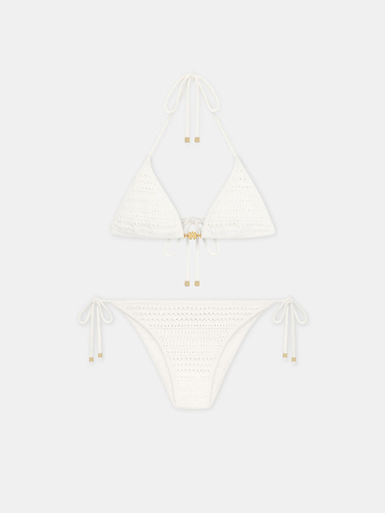 WOMEN - WOMEN'S CROCHET BIKINI - Ivory - AMIRI