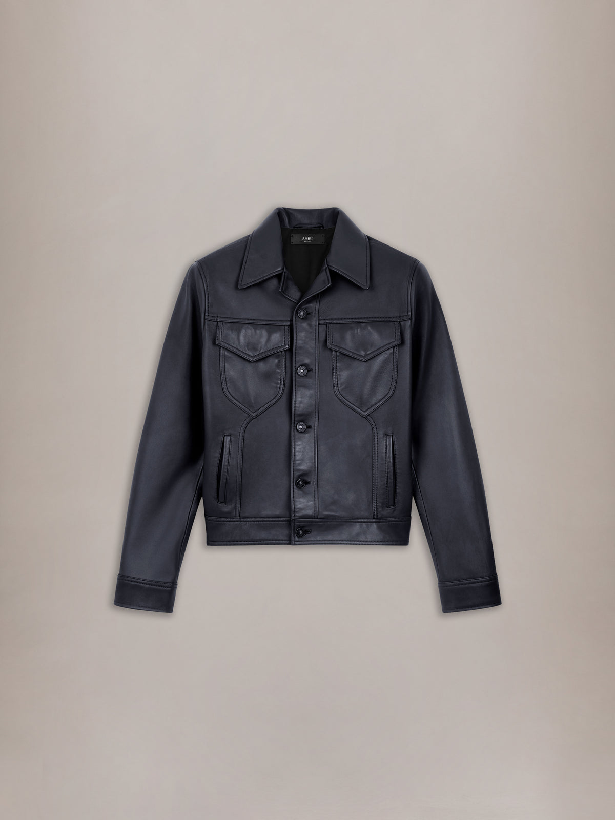 VINTAGE CUT LEATHER JACKET - Black - AMIRI