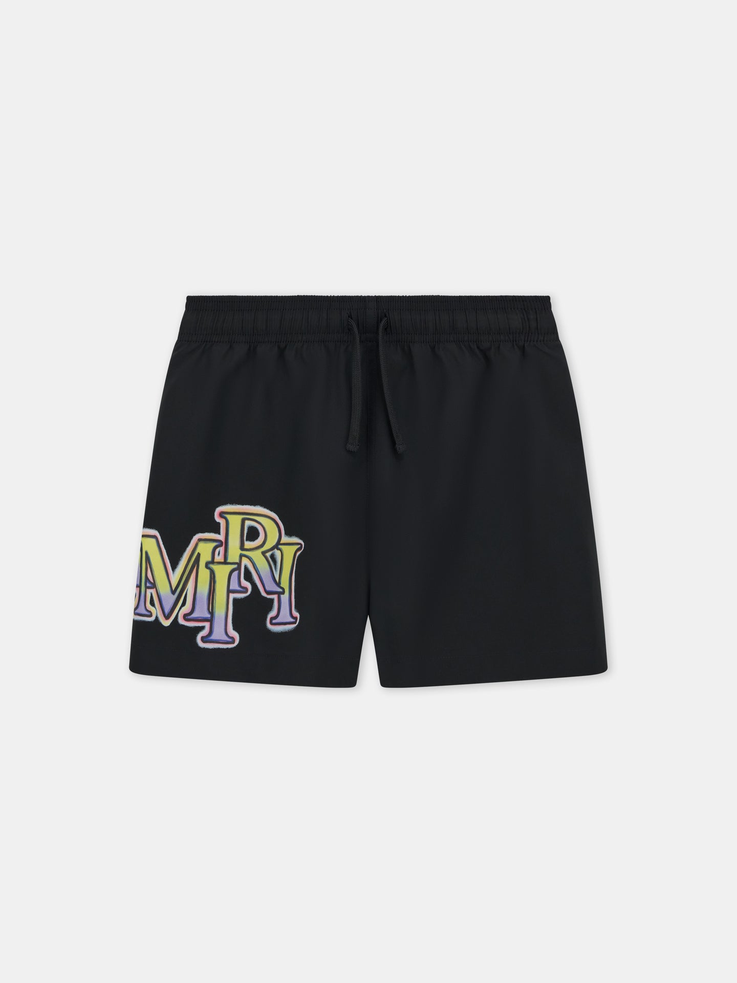 KIDS - KIDS' STAGGERED SWIM SHORT - Black - AMIRI