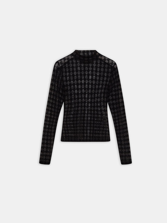 WOMEN - WOMEN'S MA QUAD FLOCKED TOP - Black - AMIRI