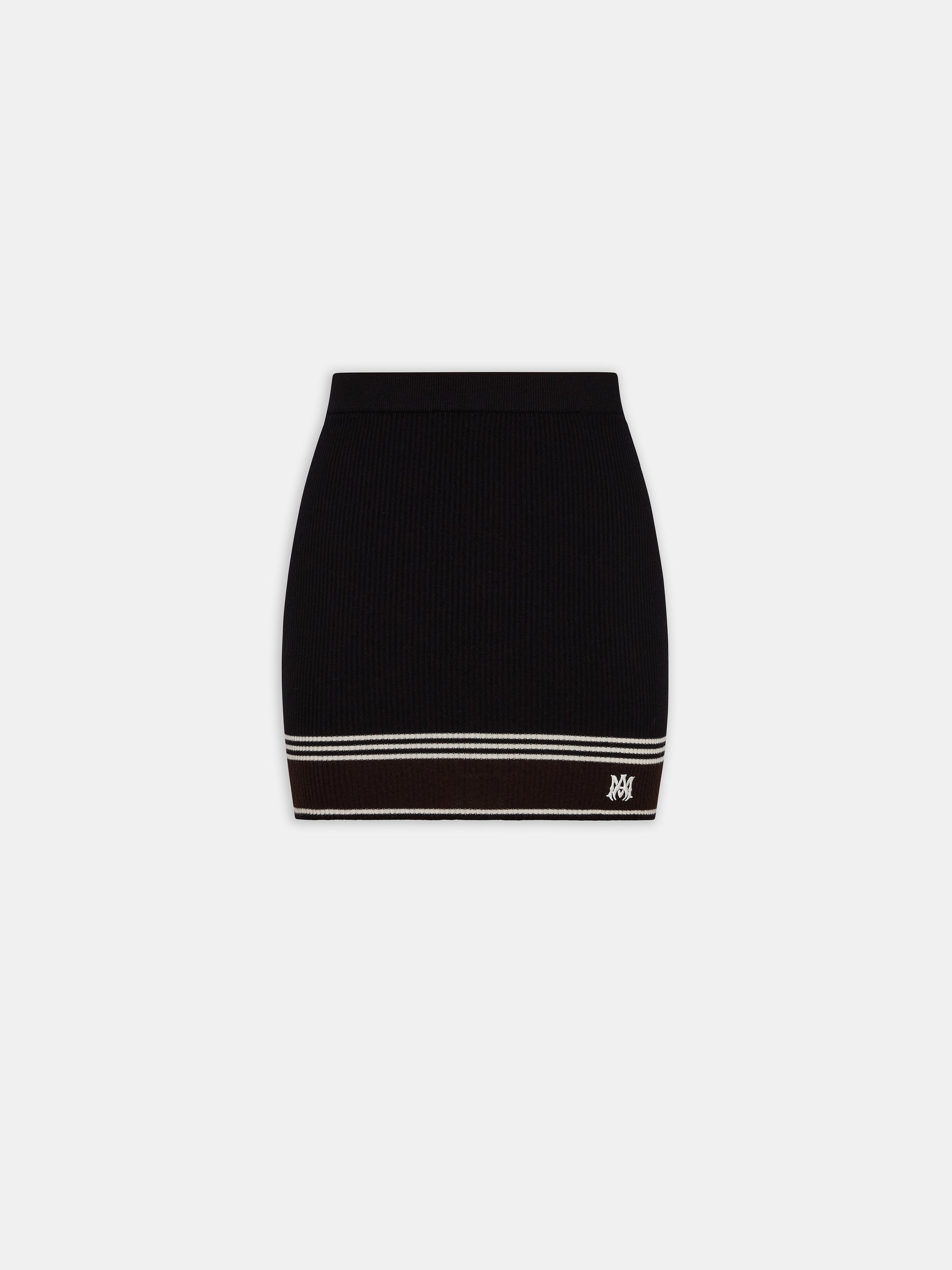 Product WOMEN - WOMEN'S MA STRIPE MINI SKIRT - Black featured image