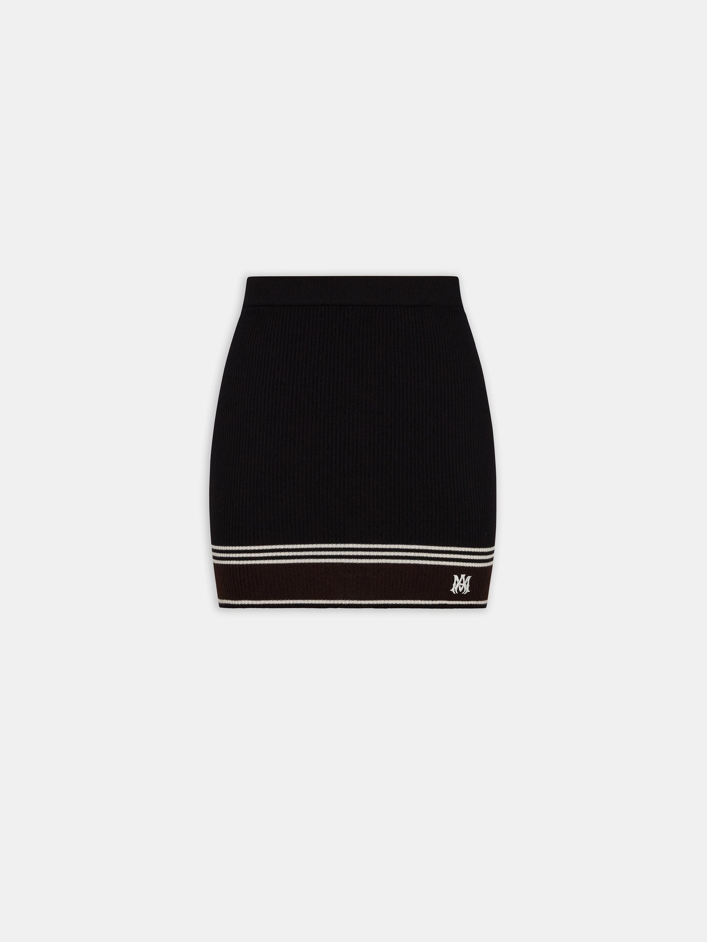 WOMEN - WOMEN'S MA STRIPE MINI SKIRT - Black - AMIRI