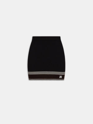 WOMEN - WOMEN'S MA STRIPE MINI SKIRT - Black - AMIRI