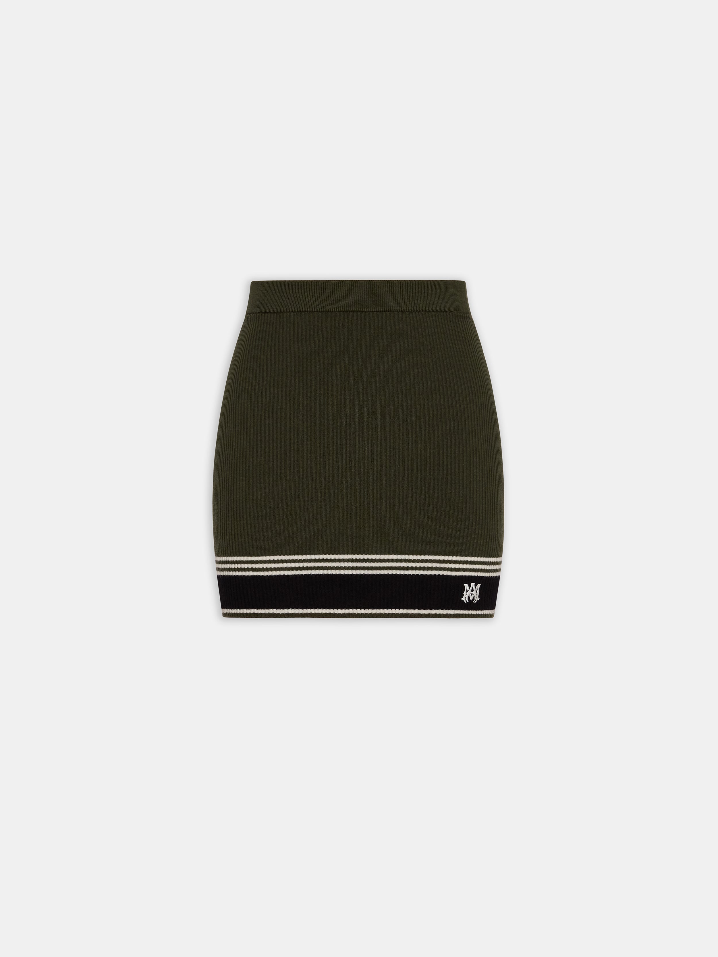 Product WOMEN - WOMEN'S MA STRIPE MINI SKIRT - Dark Sage featured image