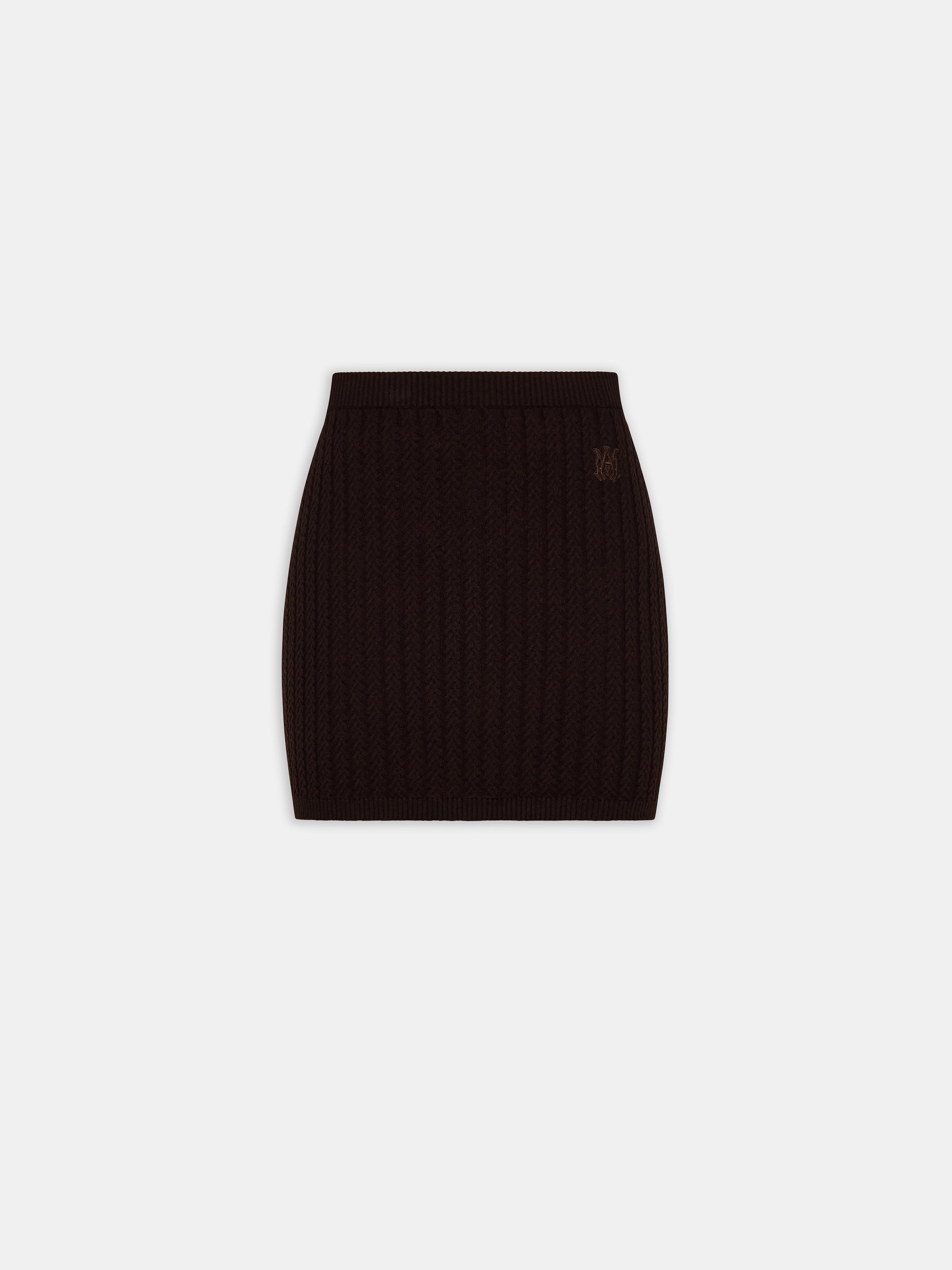 Product WOMEN - WOMEN'S MA CABLE KNIT SKIRT - Dark Brown featured image