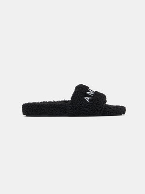 WOMEN - WOMEN'S AMIRI SHEARLING SLIDE - Black - AMIRI