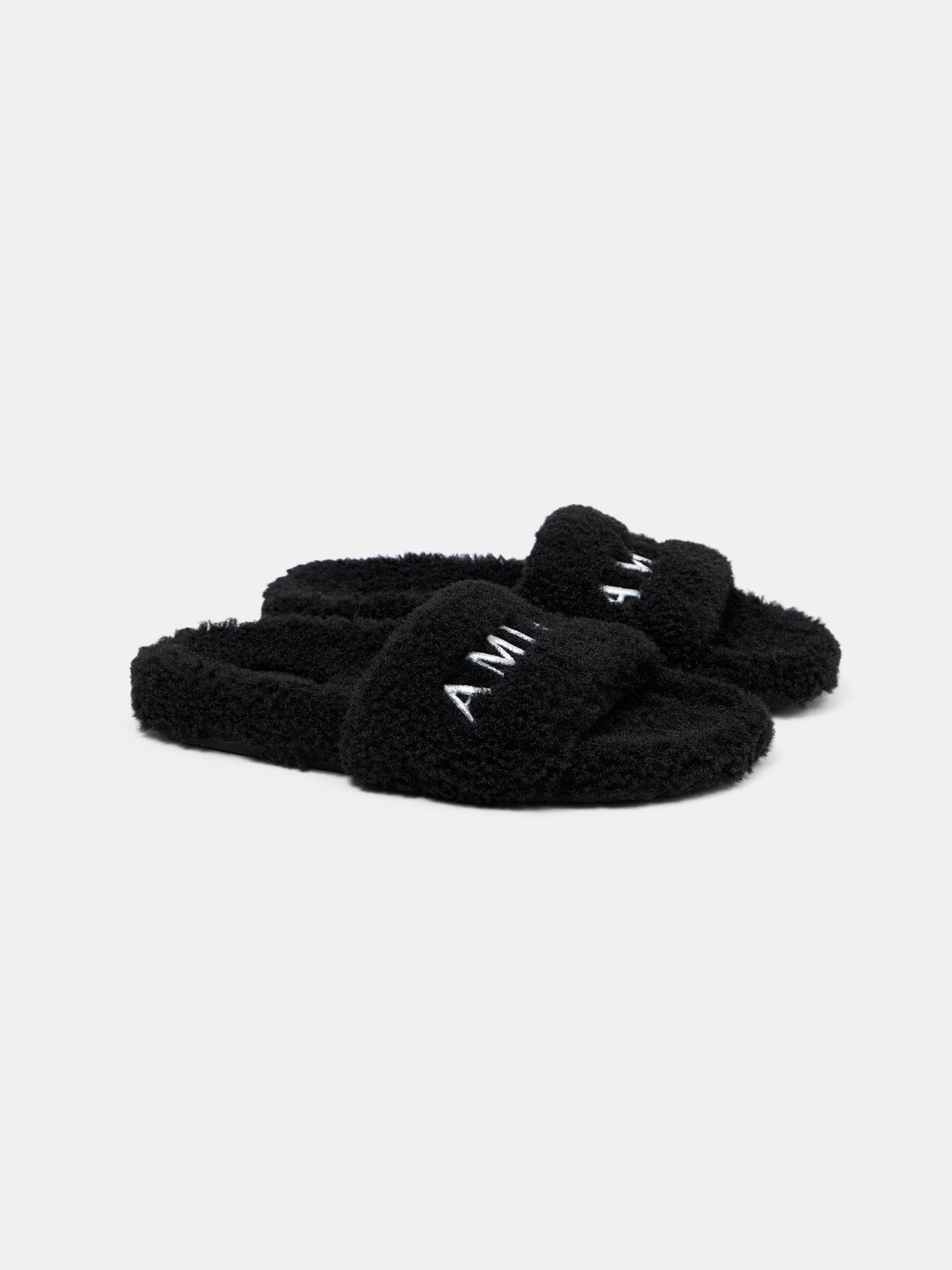 WOMEN - WOMEN'S AMIRI SHEARLING SLIDE - Black - AMIRI