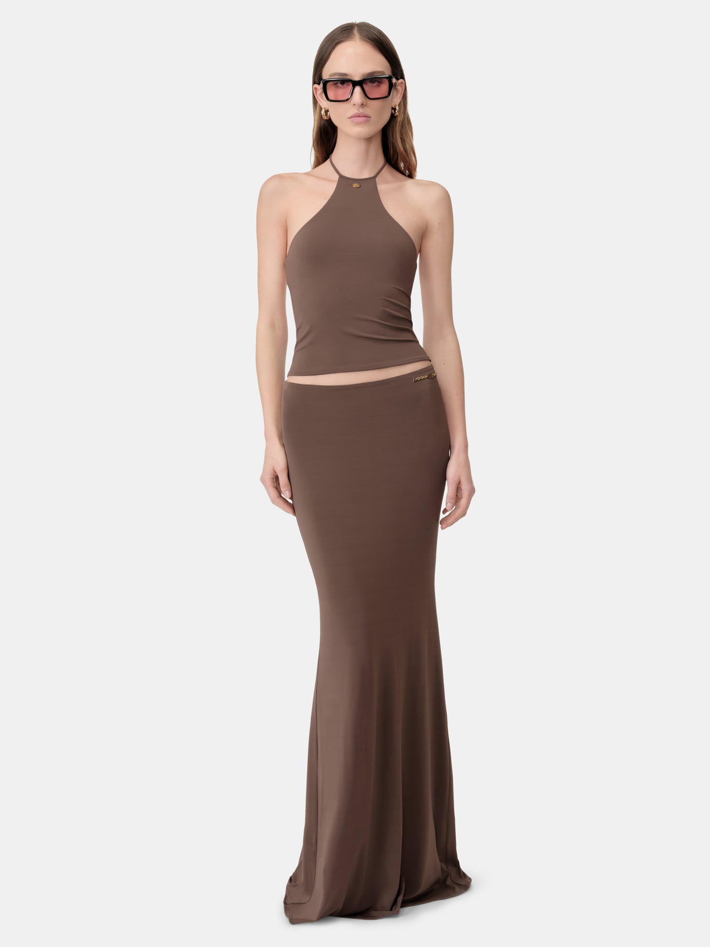 WOMEN - WOMEN'S MAXI SKIRT - Walnut Brown - AMIRI