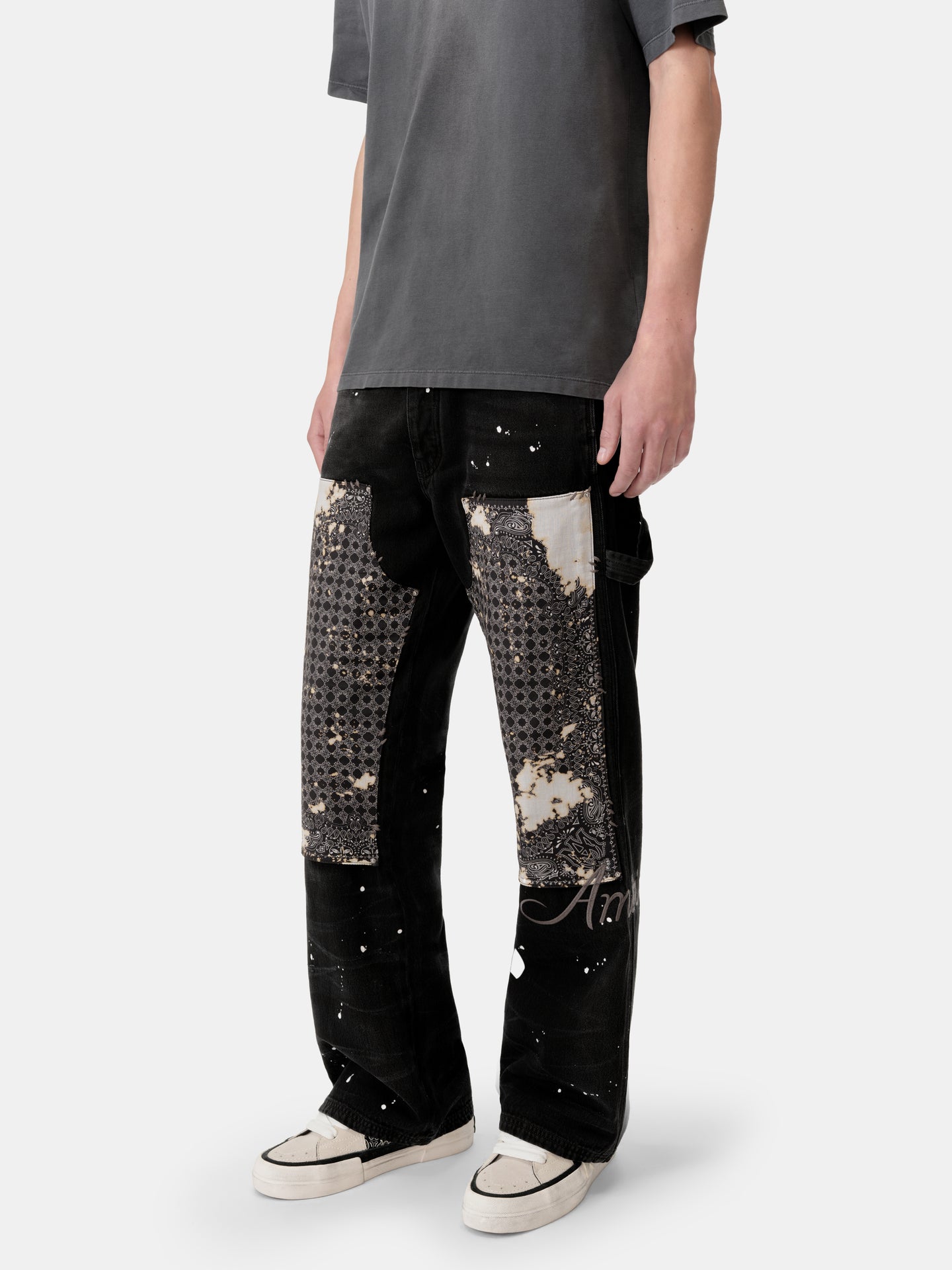 BLEACH BANDANA CARPENTER JEAN - Faded Black - AMIRI