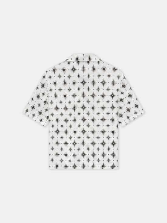 MICRO STARBURST CAMP SHIRT - Ivory