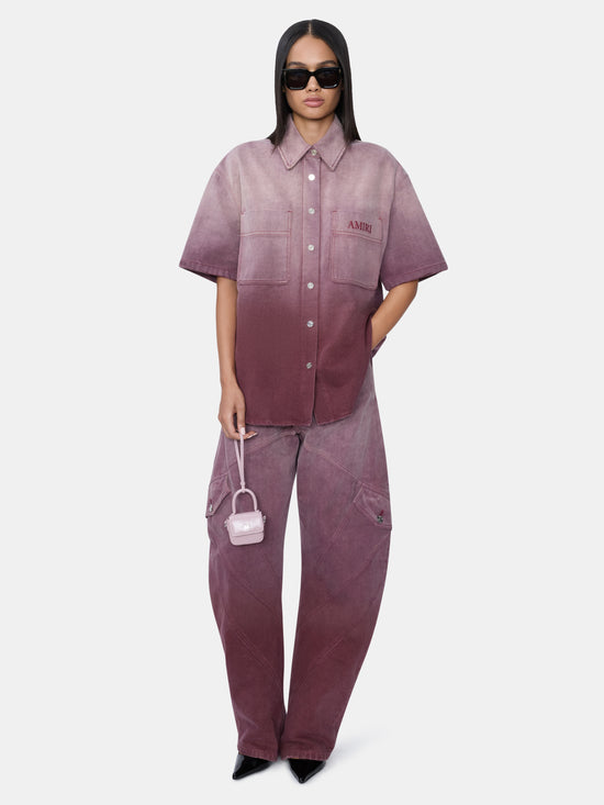 WOMEN - WOMEN'S GRADIENT DENIM SHIRT - Terracotta - AMIRI