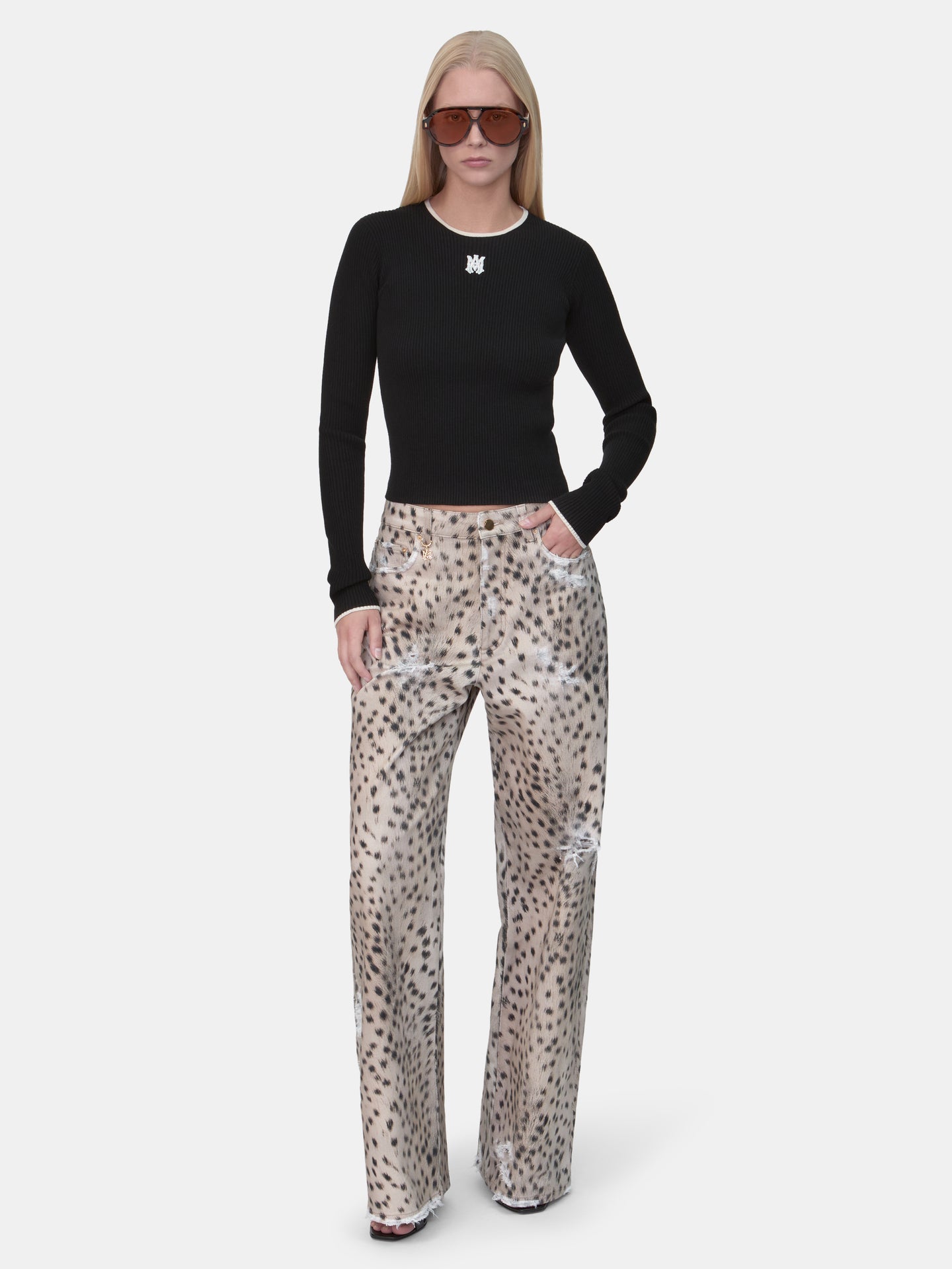 WOMEN - WOMEN'S DEER CARPENTER JEAN - Dark Brown - AMIRI