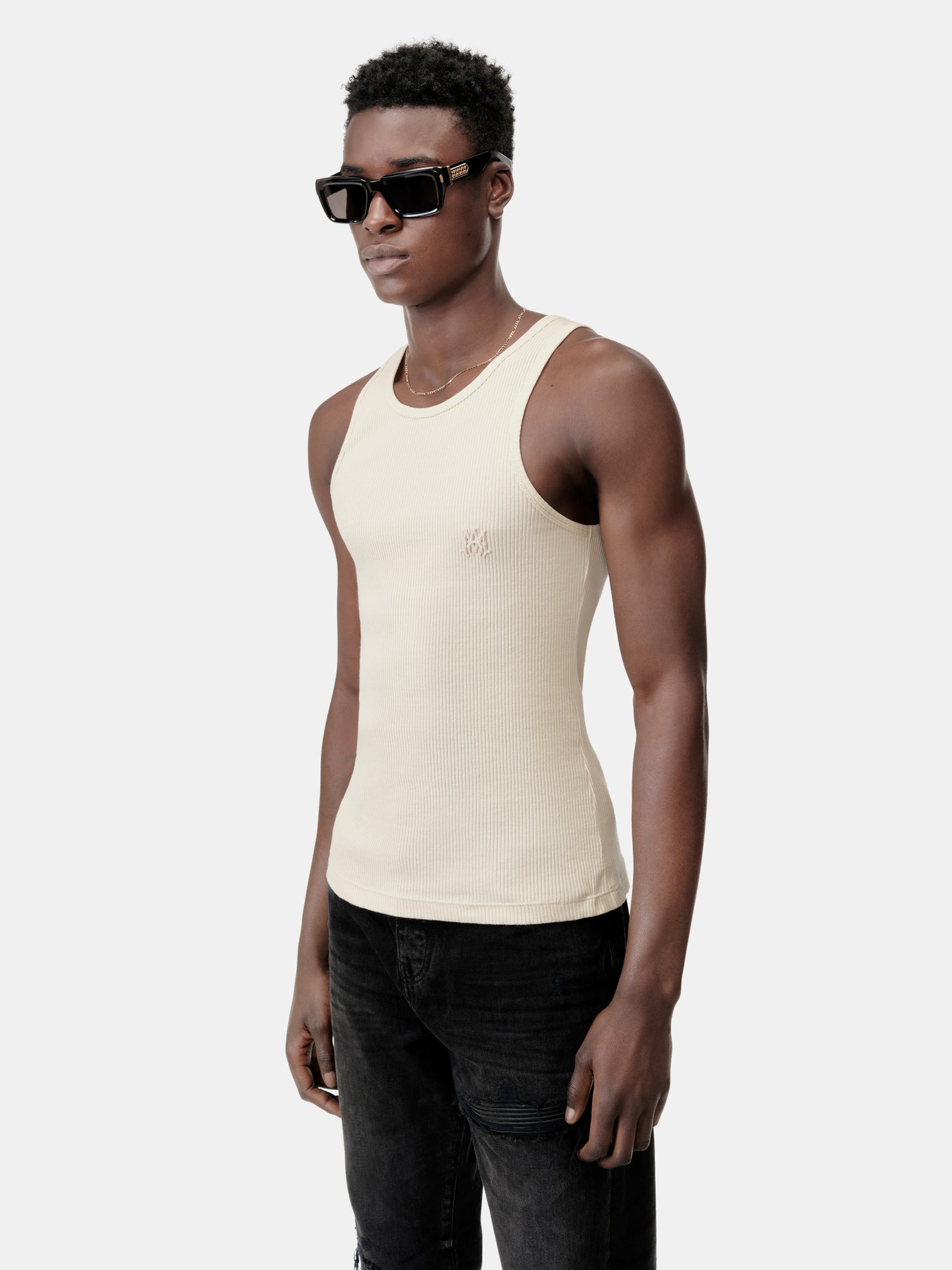 MA TONAL TANK - Alabaster - AMIRI
