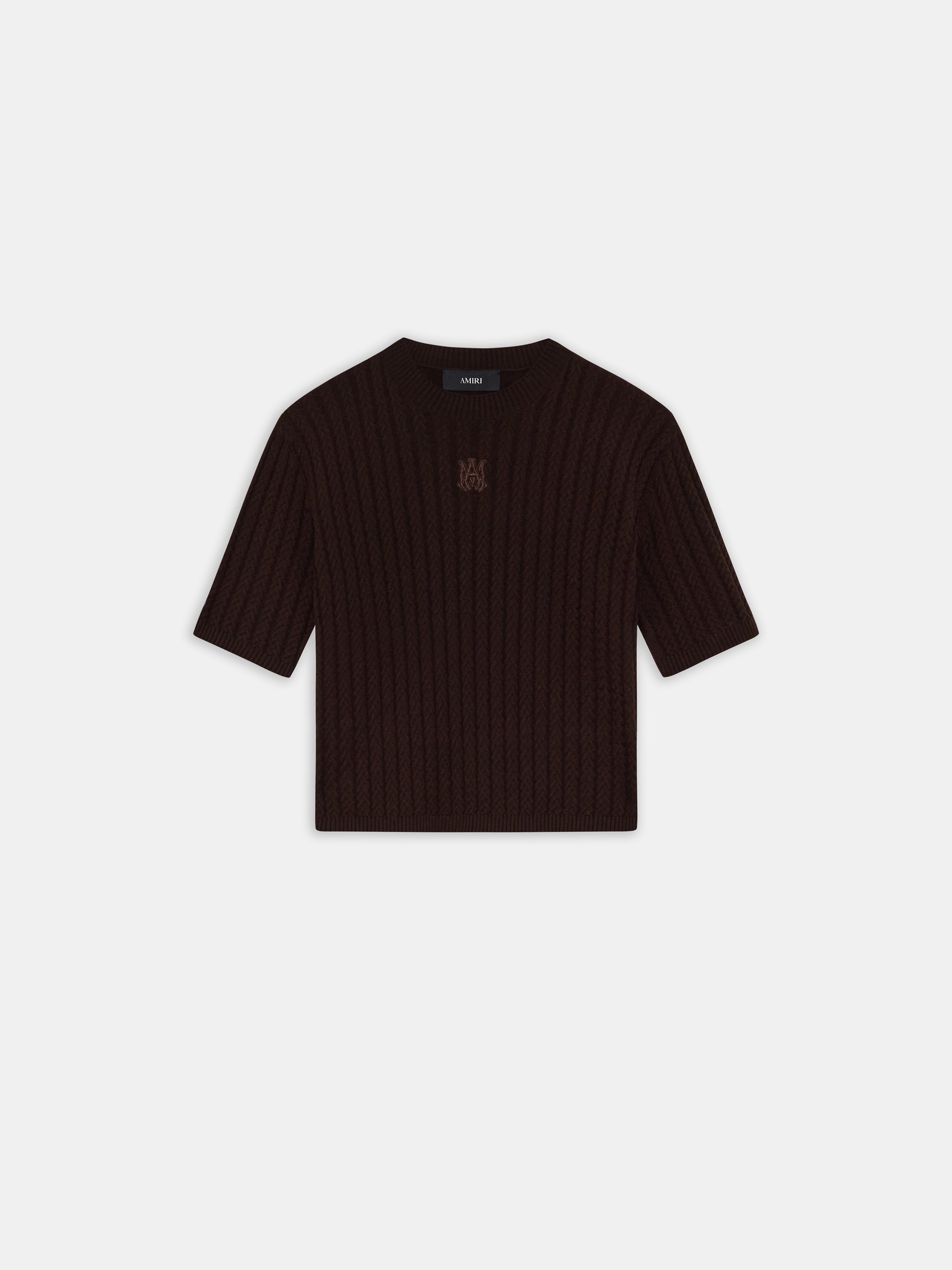 Product WOMEN - WOMEN'S MA CABLE KNIT TEE - Dark Brown featured image