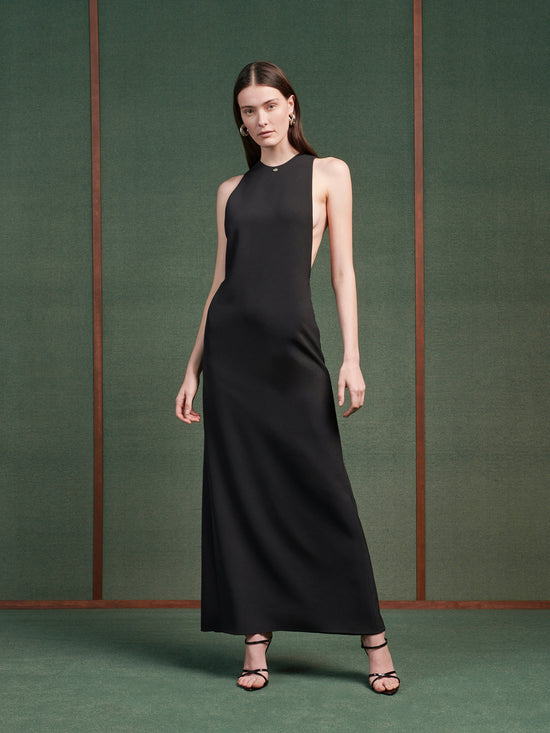 WOMEN - WOMEN'S MA MOCK NECK MAXI DRESS - Black