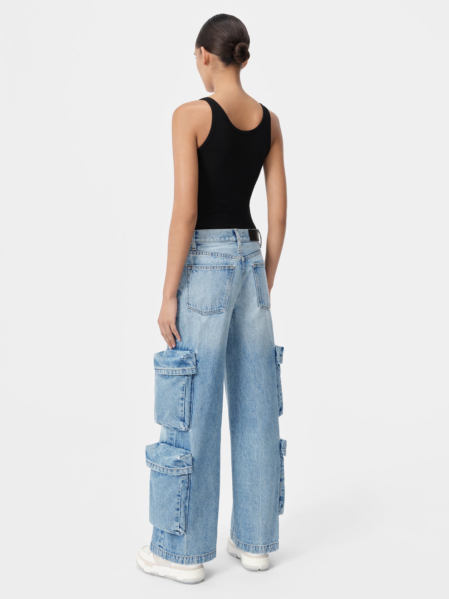 WOMEN - WOMEN'S BAGGY CARGO JEAN - ANTIQUE INDIGO - AMIRI