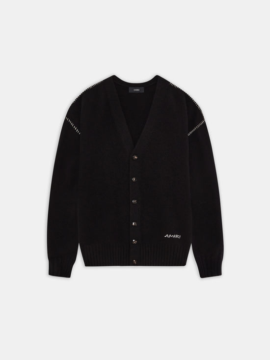 WOMEN - WOMEN'S AMIRI WHIP STITCH CARDIGAN - Black - AMIRI